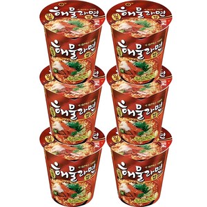 팔도일품 해물라면 소컵 65g, 6개