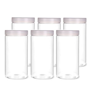 미프코리아 팜스원형 밀폐용기 화이트, 6개, 1000ml