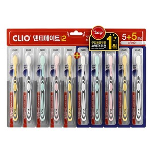 크리오 덴티메이트 시즌2 초극세모 칫솔, 10개입, 1개