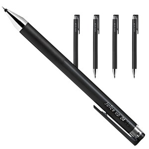 파이롯트 쥬스업 젤잉크 중성 노크펜 0.4mm, 블랙, 5개