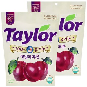 테일러 유기농 건자두, 210g, 2개