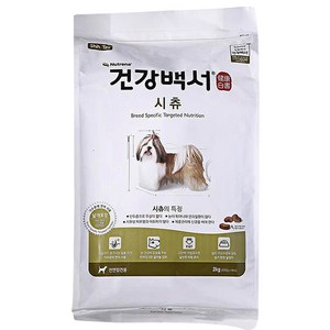건강백서 전연령 생선 시츄 사료, 2kg, 1개