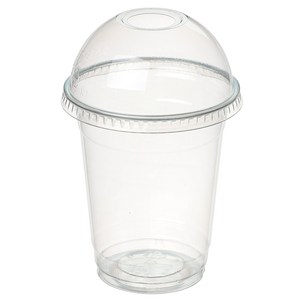 커피촌 투명 PET 아이스컵+돔뚜껑 410ml, 100개입, 1세트