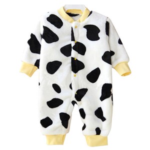 조이멀티 신생아용 보들보들 얼룩 젖소 우주복