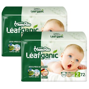 마미포코 리프가닉 밴드형 기저귀 아동공용 소형 2단계(4~8 kg), 144매