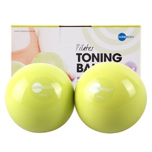 코어바디 필라테스토닝볼, 라임, 1kg, 2개