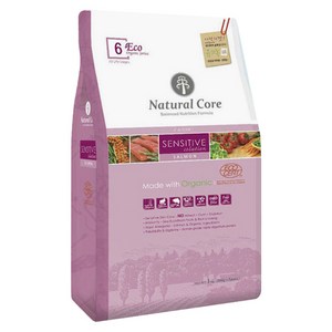 네츄럴코어 전연령 에코6 센시티브 솔루션 연어 건식사료 큰 입자, 피부/피모, 10kg, 1개