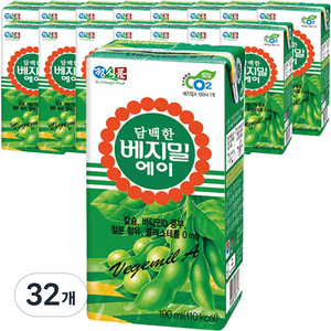 담백한 베지밀 두유 에이, 190ml, 32개