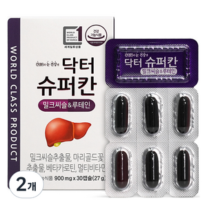 에이치엘사이언스 닥터슈퍼칸 밀크씨슬 루테인 27g, 30정, 2개