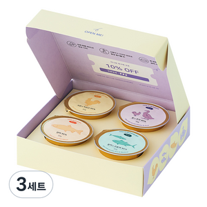 아르르 고양이 사르르 미니캔 버라이어티팩 30g x 4종 세트, 혼합맛(치킨/치킨간, 닭/오리, 참치/고등어), 연어, 3세트