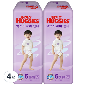 하기스 NEW 맥스드라이 팬티형 기저귀 남아용, 6단계, 152매