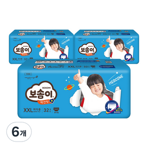 보솜이 액션핏 팬티형 기저귀 여아용 XXL 점보형(17kg~), 192매