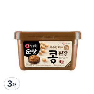 청정원 구수한 메주 콩된장, 900g, 3개