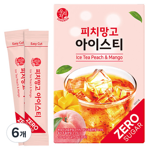 우리차 피치망고 아이스티 분말, 5g, 20개입, 6개