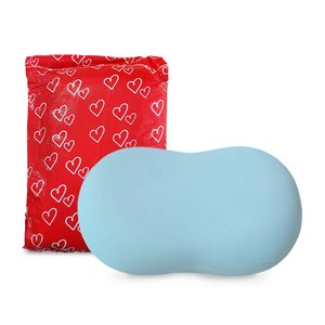 일상나눔 말랑말랑 고양이 뱃살 베개, 스카이블루, 1개