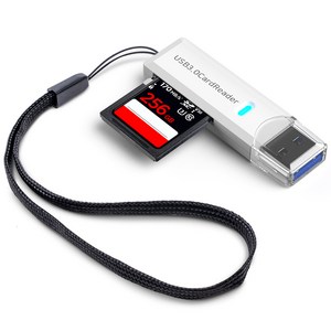 구스페리 USB 3.0 SD / TF 카드 리더기, 화이트