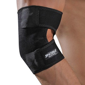 징바 리드홈 팔꿈치 테니스 엘보 보호대 아대 풀커버형, 1개, 블랙