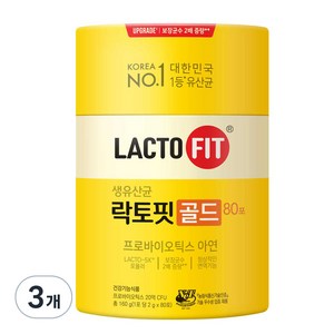 종근당건강 락토핏 골드, 160g, 3개