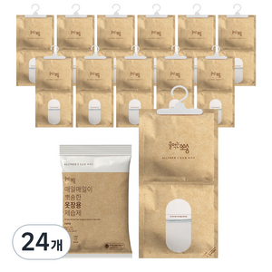 물먹는뽀송 매일매일이 뽀송한 옷장용 제습제 본품, 120g, 24개
