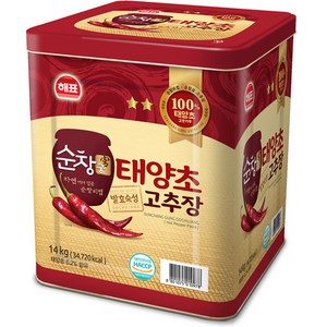 해표 순창궁 태양초고추장, 14kg, 1개