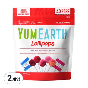 야미얼스 막대사탕, 혼합맛(망고/포도/블루베리/딸기/석류), 240g, 2개