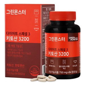 그린몬스터 다이어트 스페셜 3 키토산 3200, 84정, 1개