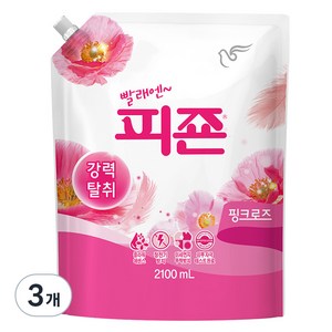 피죤 레귤러 핑크로즈, 2.1L, 3개