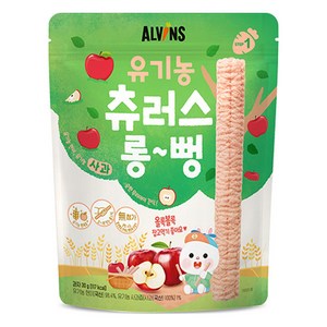 엘빈즈 유아용 츄러스 롱뻥 STEP1, 사과맛, 1개