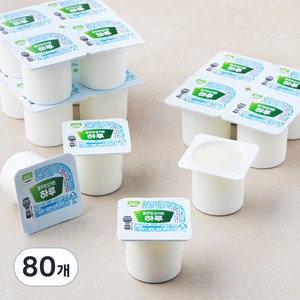 풀무원다논 하루 요거트 컵플레인, 80g, 80개