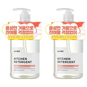 라비킷 주방세제 자몽향, 750ml, 2개