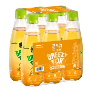 풀무원 브리지톡 진저에일제로 탄산음료, 350ml, 6개