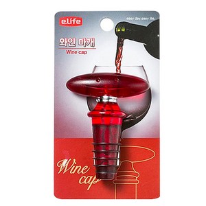 키첸 와인 보존마개 스토퍼, 레드, 1개