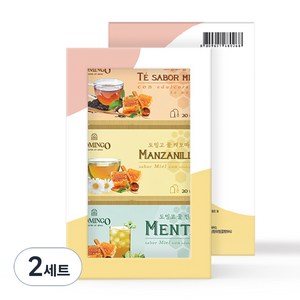 도밍고 꿀차 3종 선물세트, 꿀홍차 20p + 꿀민트 20p + 꿀캐모마일 20p, 2세트