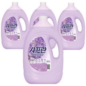 샤프란 엘지 샤프란 릴렉싱 아로마향 플러스 섬유유연제 본품, 3.1L, 4개