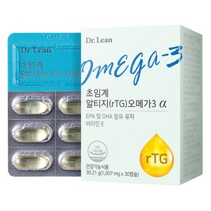 닥터린 초임계 알티지 rTG 오메가3 알파 30.21g, 30정, 1개