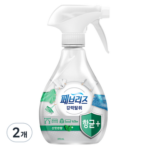 페브리즈 항균플러스 섬유탈취제 본품, 370ml, 2개, 산뜻한향