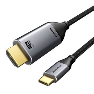 베이직기어 C타입 to HDMI 4k 60hz 지원 케이블, 2M, 2m