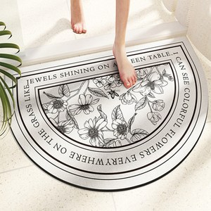디씨네트워크 빨아쓰는 규조토 발매트, 꽃반원형화이트