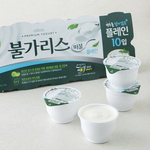 남양유업 떠먹는 불가리스 플레인 요구르트, 85g, 10개