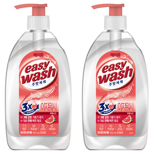 해피홈 이지워시 자몽소다 일반주방세제, 2개, 720ml