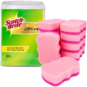 3M 스카치브라이트 제로 스크래치 스펀지 수세미, 5개입, 2개