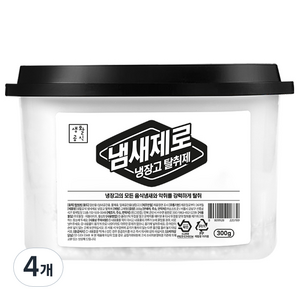 생활공식 제올라이트 냄새제로 냉장고 탈취제 본품, 4개, 300g