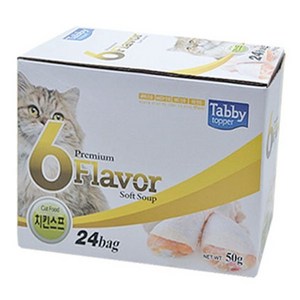 토퍼 프리미엄 6flavor 고양이스프 파우치, 치킨, 24개입