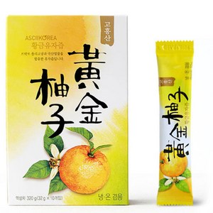 황금유자 유자즙 스틱 액상차, 32g, 10개