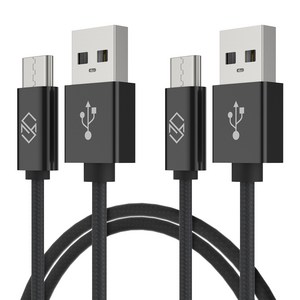 신지모루 메탈릭 USB C타입 고속충전 케이블 2m, C타입 CP-블랙(2M), 2개입