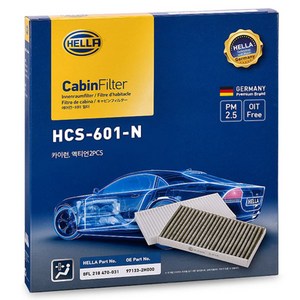 헬라 차량용 에어컨필터, HCS-601-N(카이런, 엑티언), 1개