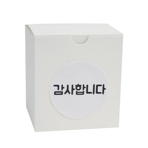 황씨네도시락 화이트쿠키 포장상자 5p + 원형 감사합니다 스티커 화이트 5p, 혼합 색상, 1세트