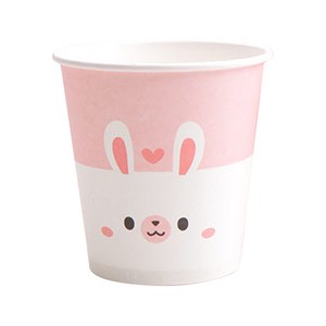 조이풀 애니멀 토끼 종이컵 190ml, 100개입, 3개