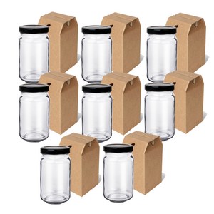 글라스락 B NEW500 사각병 + 선물상자, 450ml, 8세트