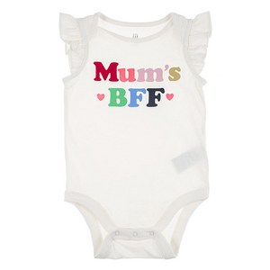 갭 베이비 여아용 반팔 MUM 그래픽 바디슈트